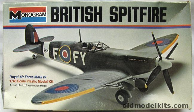 Monogram 1/48 British Spitfire Mark IX - White Box, 6801 plastic model kit
